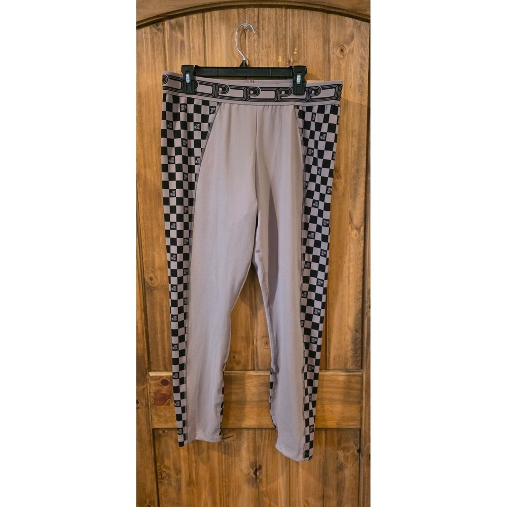 NWT Victoria's Secret Pink Leggings Womens 2XL Regular Purple Check High Waist